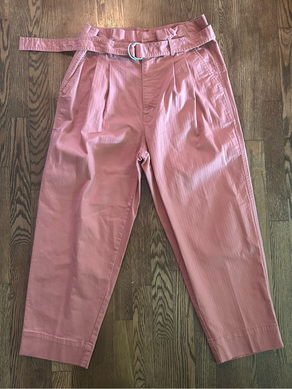 Madewell Women’s Coral Paperbag Waist Cotton Pants size 32